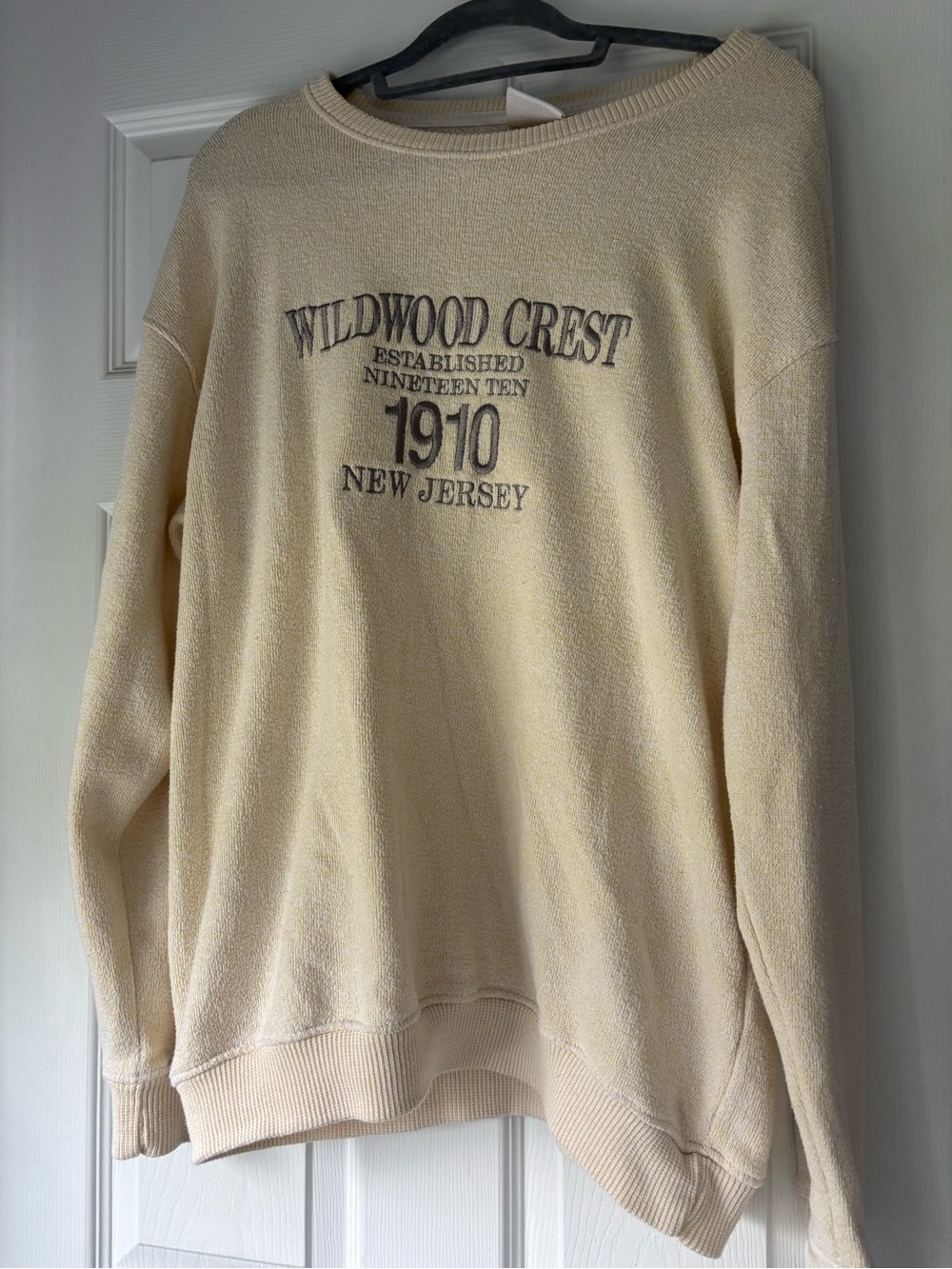 1910 Crewneck Pullover Sweater in Cream